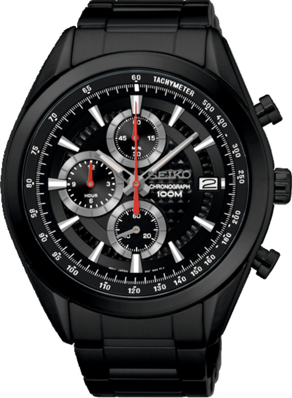 Seiko Heren Chronograaf Zwart SSB179P1