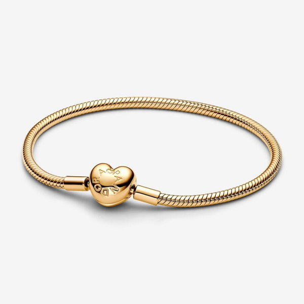 Pandora Moments Snake Chain-armband met hartsluiting 563050C00