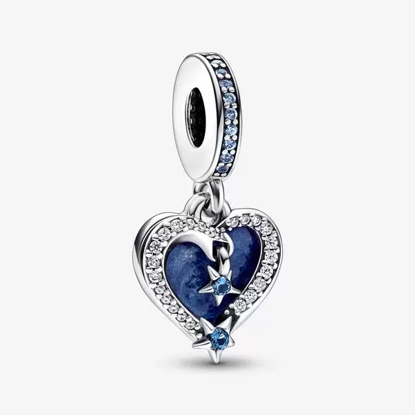 Pandora Dangles Celestial Shooting Star Heart Double 792356C01