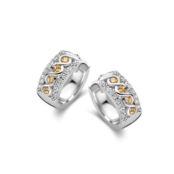 Rosa Di Luca Zilver Creolen Zirkonia 625.811