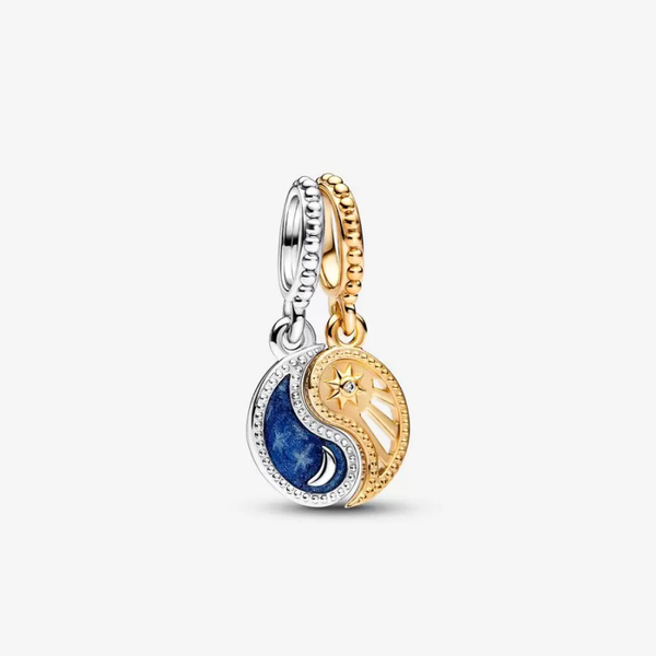 Pandora Dangles Tweekleurige Deelbare Zon & Maan 762678C01