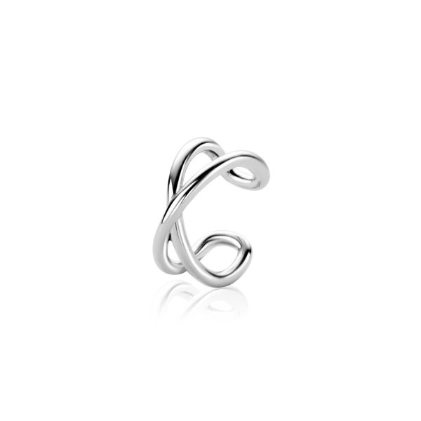 ZINZI Ear Cuff Zilver Cross-over ZIO-CUFF5