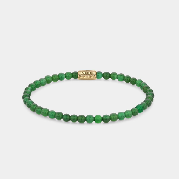 Rebel & Rose Armband Green Harmony Gold 4mm RR-40106-G