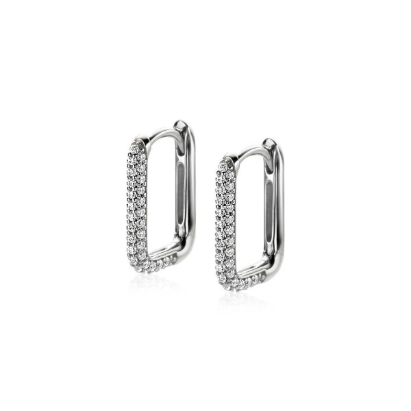 ZINZI Creolen Zilver Luxe Zirkonia 15x2mm ZIO2221