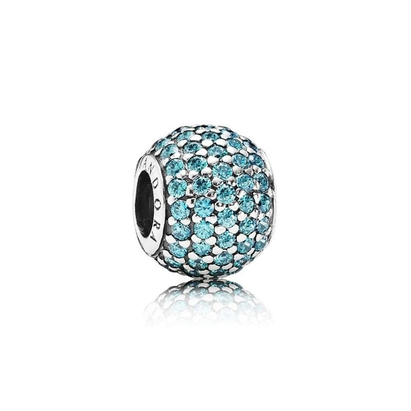 Pandora Sale Charm Pave Blauw 791051MCZ