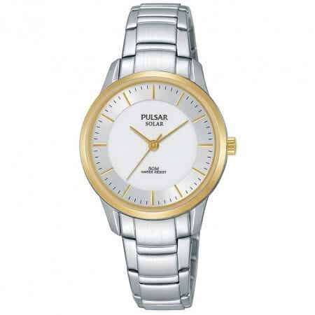 Pulsar Dames Horloge Bicolor Solar PY5040X1