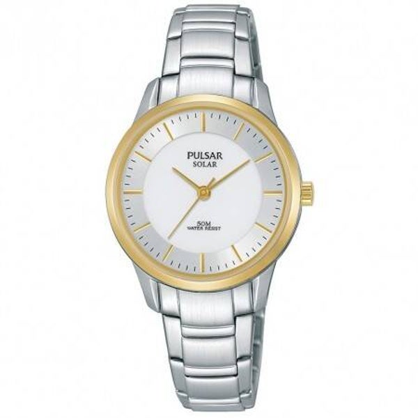 Pulsar Dames Horloge Bicolor Solar PY5040X1