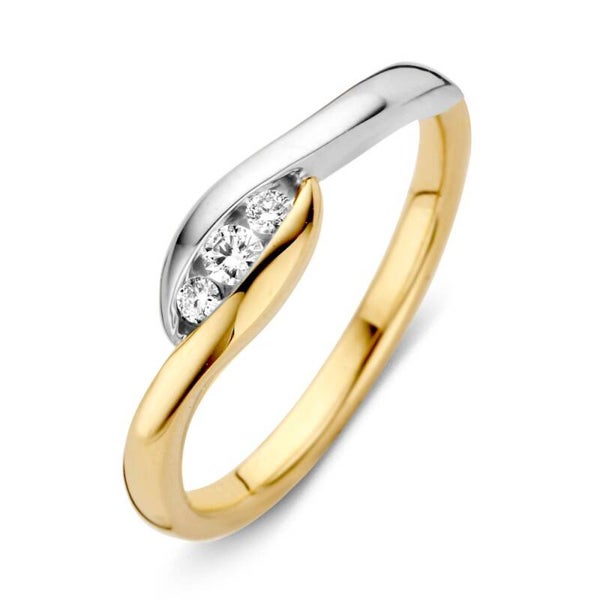 Excellent Ring bicolor briljant 0.10 crt. RG415509