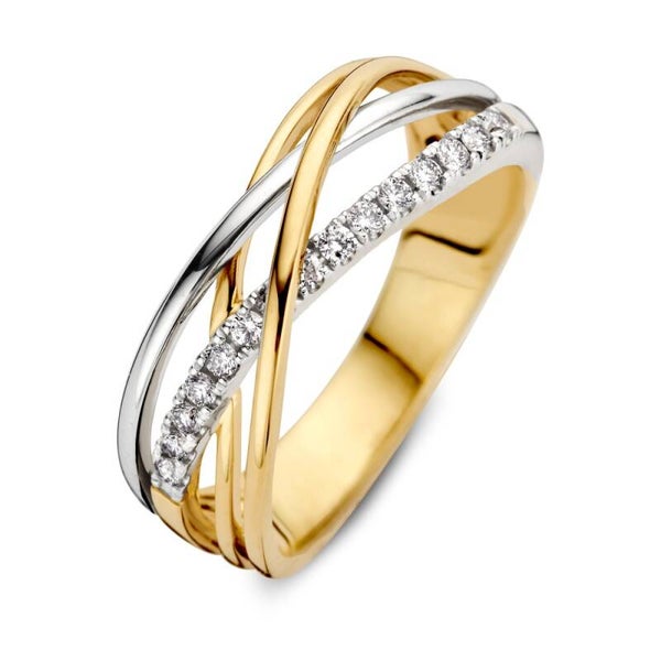 Excellent Ring bicolor briljant 0.20 crt. RH417748
