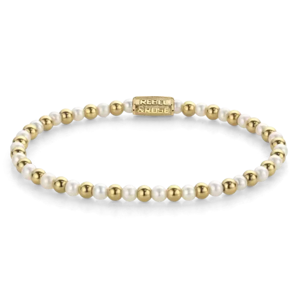 Rebel & Rose Armband Mix Pearl Gem 4mm RR-40126-G