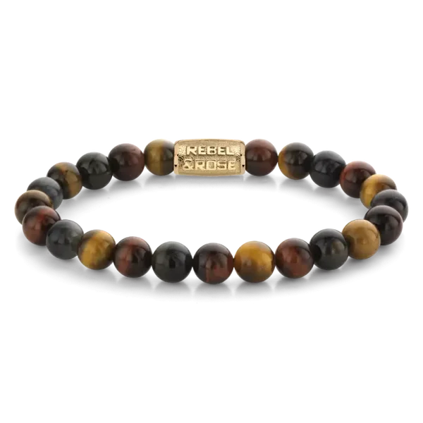 Rebel & Rose Armband Who's afraid of the Tiger Gold 8mm RR80088-G