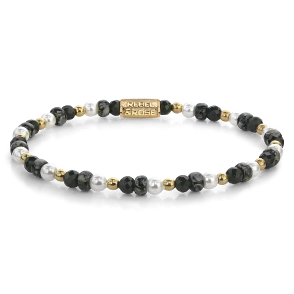 Rebel & Rose Armband Green Glam Rocks Party 4mm RR-40158-G