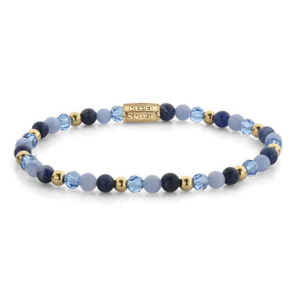 Rebel & Rose Armband Winter Blues Glam Rocks 4mm RR-40168-G