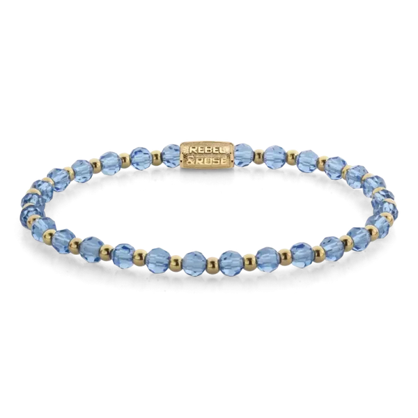 Rebel & Rose Armband Mix Winter Blues 4mm RR-40169-G