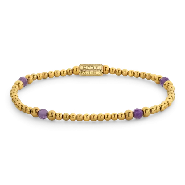 Rebel & Rose Armband Touch of Purple Glam Rocks 4mm RR-40172-G