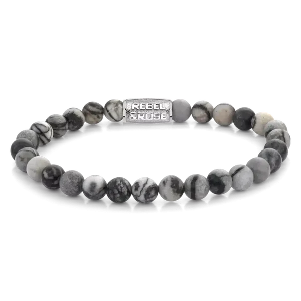 Rebel & Rose Armband Black Wolf RR-60140-S