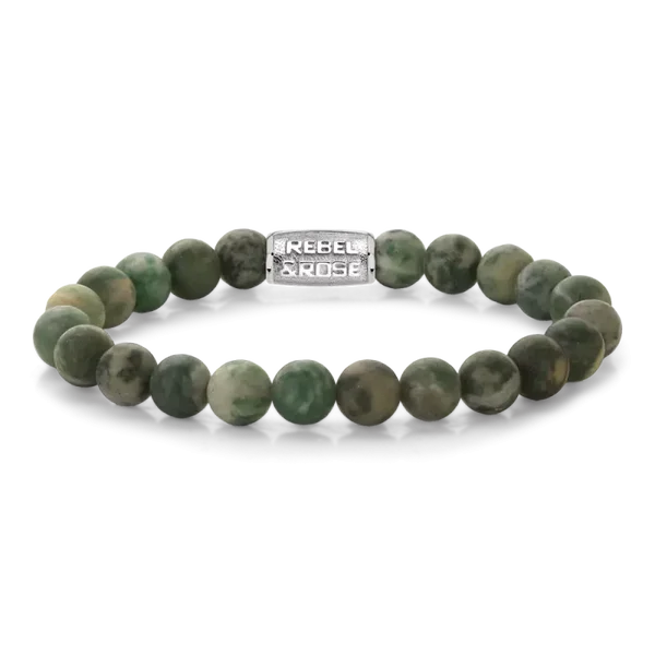 Rebel & Rose Armband Kralen Green Gardener RR-80125-S