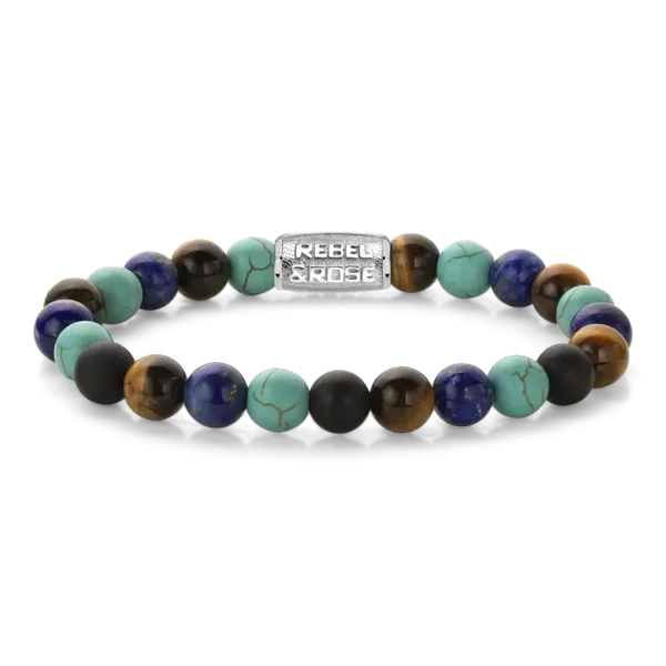 Rebel & Rose Armband Mix Turquoise 8mm RR-80127