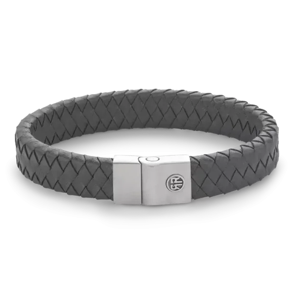 Rebel & Rose Armband Full Metal Premium 12mm Grey RR-M0046-S