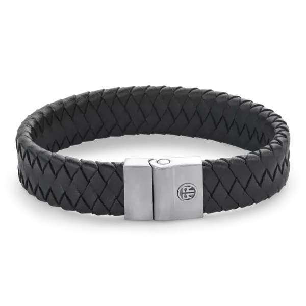 Rebel & Rose Armband Full Metal Premium 15mm Black RR-M0047-S