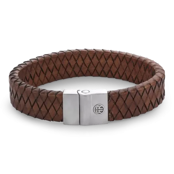 Rebel & Rose Armband Leather Vintage Bruin RR-M0048-S