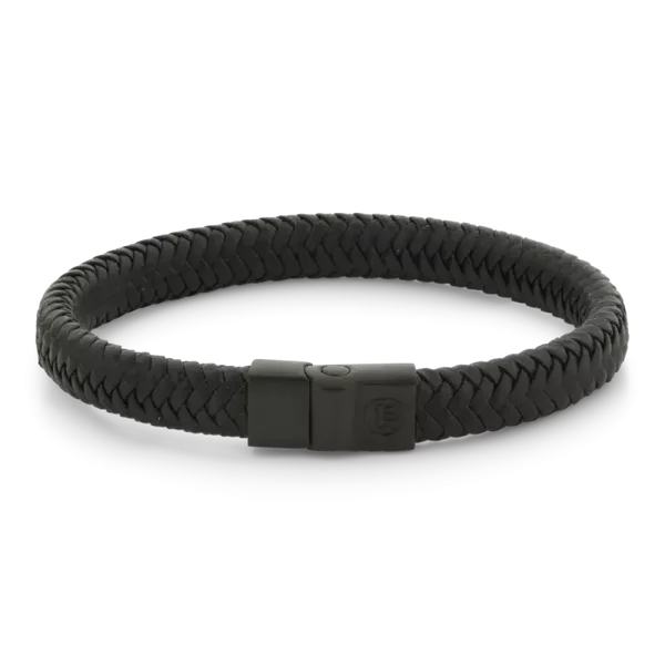 Rebel & Rose Armband Black Herringbone RR-M0062-B