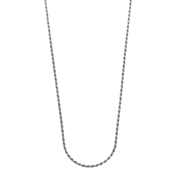 Rebel & Rose Collier Necklace Rope Silver 925, 2mm, 55cm RR-NL051