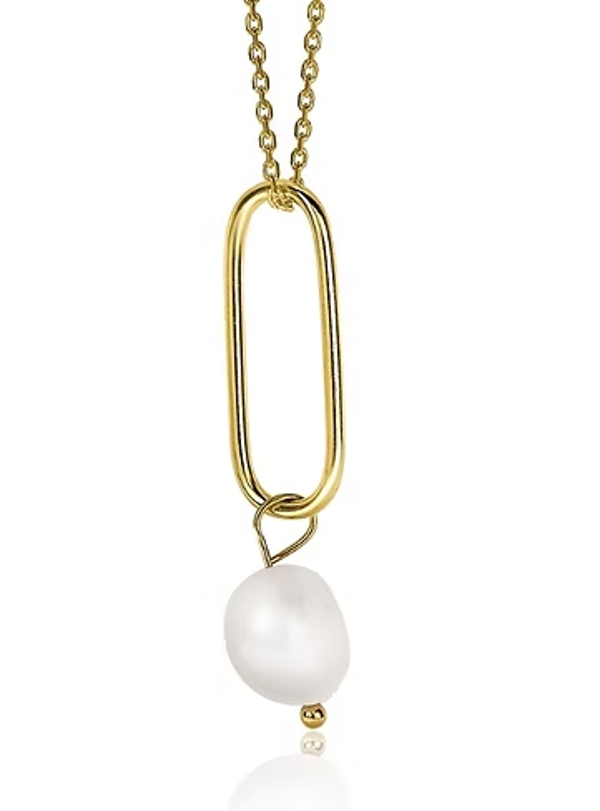 ZINZI Collier Gold Plated Parel Hanger ZIC2188G