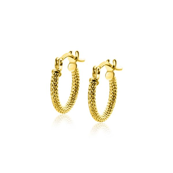 ZINZI Creolen Gold 14 Karaat Goud 11,5x1,6mm ZGO330