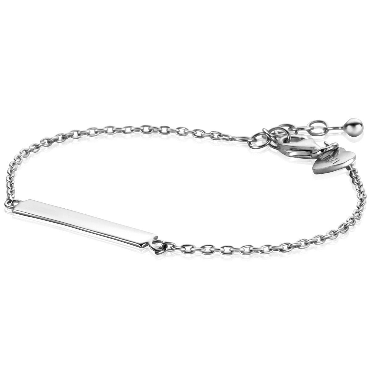 Zinzi Armband Zilver met Graveerplaatje ZIA2344