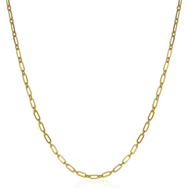 ZINZI Collier Goud Verguld met Paperclip Schakel ZIC2033G
