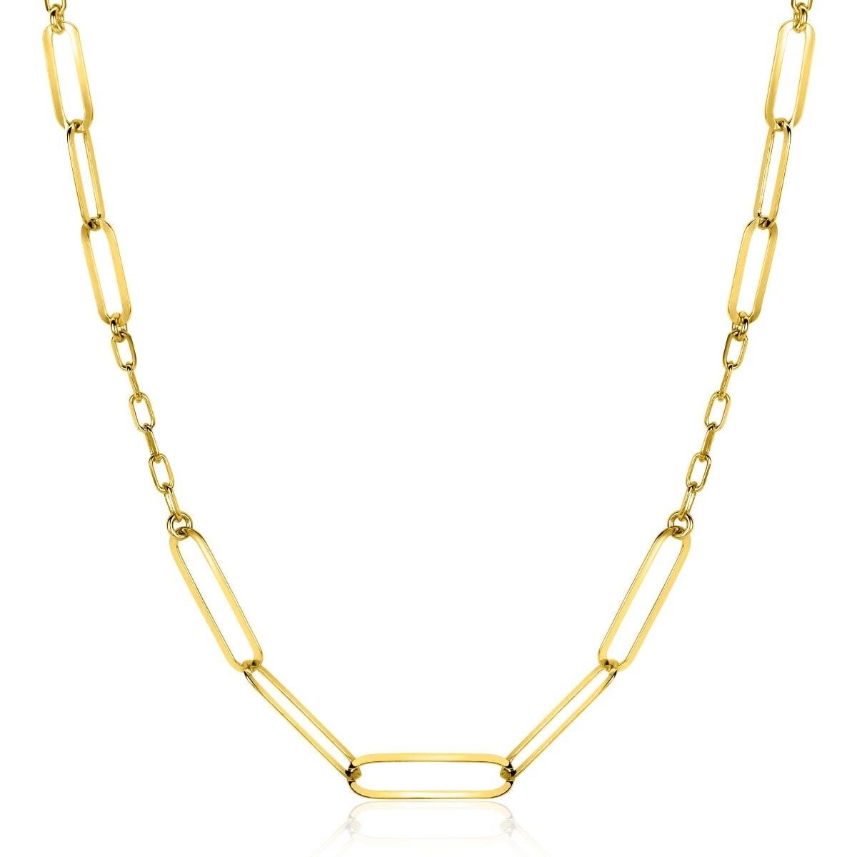 Zinzi Collier Geelgoud Paperclip schakels ZIC2361