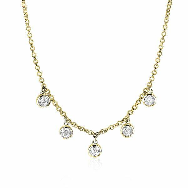 ZINZI Collier Zilver 14K Geelverguld ZIC1566G