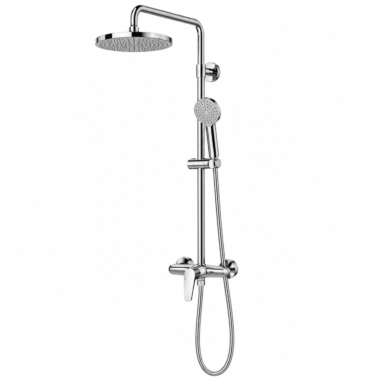 GRB TEN PRO Monomando de ducha minimal con columna telescópica