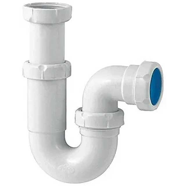 Sifón articulado para lavabo y fregadero