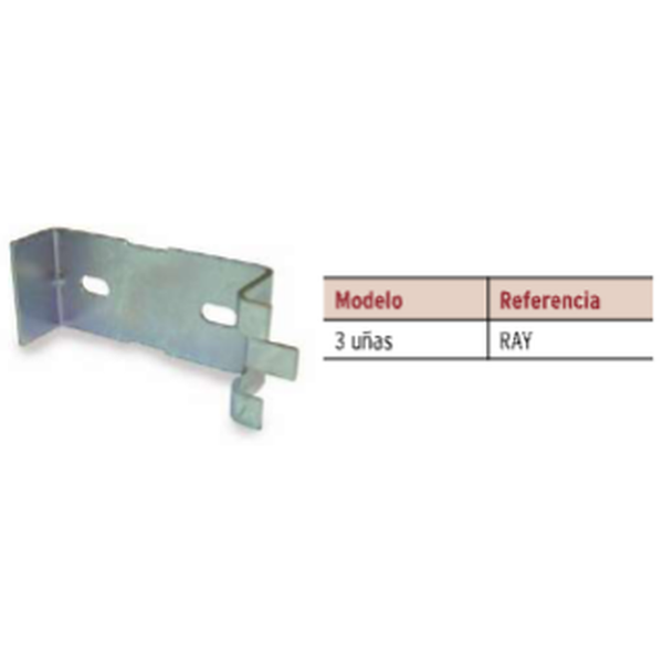 Soporte de empotrar zincado/HF 120 mm - 2 columnas