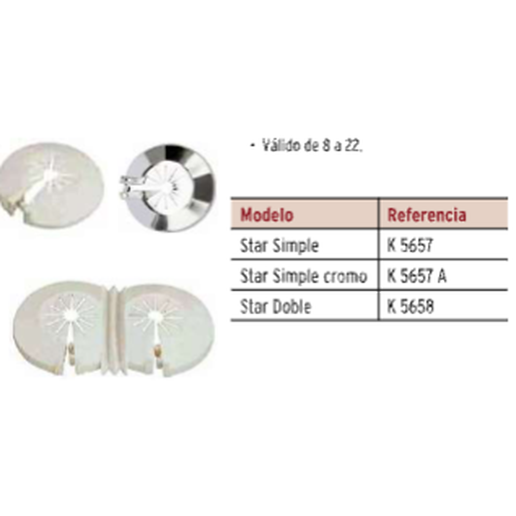 Embellecedor cubretubos universal ABS Simple