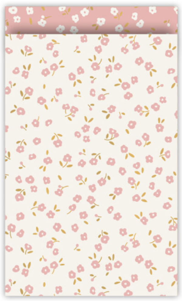 Witte bloem, 12x19, 5 stuks