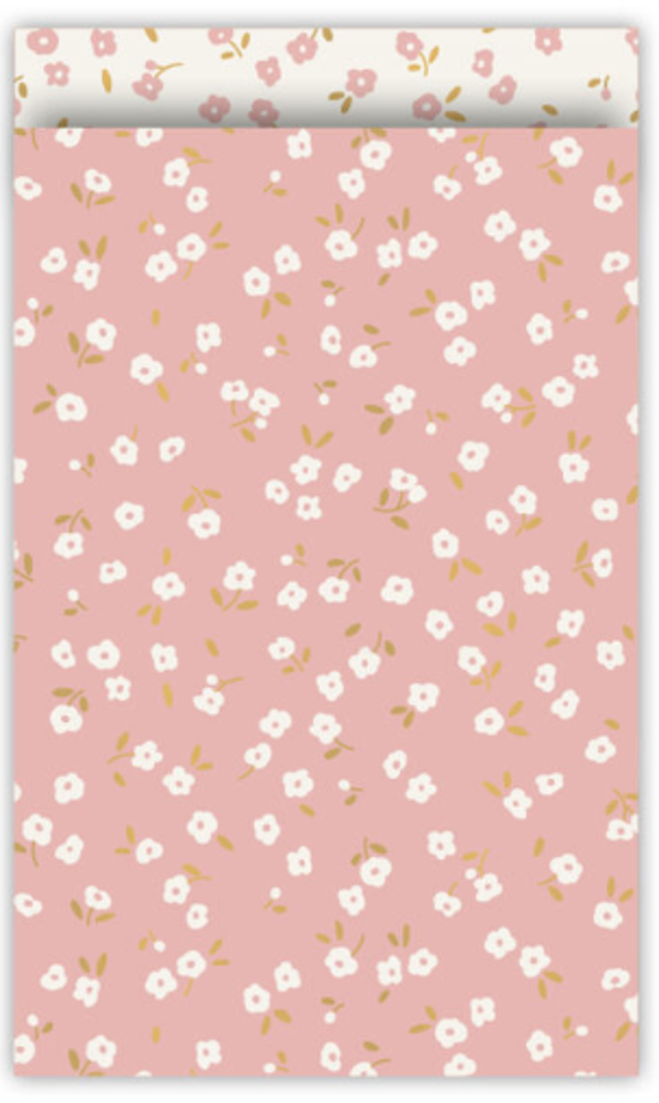 Roze bloem, 12x19, 5 stuks