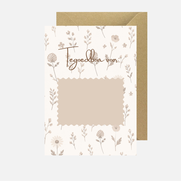 Tegoedbon 'beige'