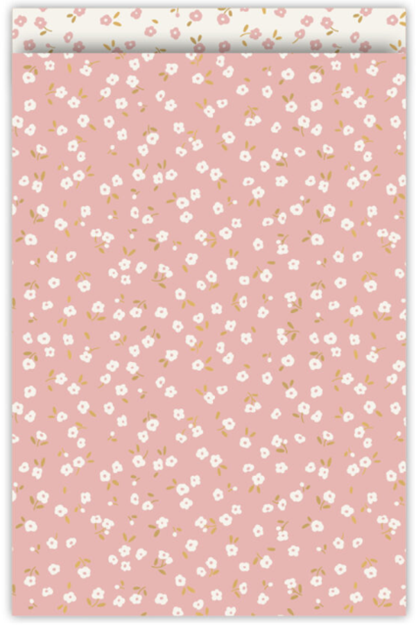 Roze bloem, 17x25, 5 stuks