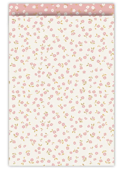 Witte bloem, 17x25, 5 stuks