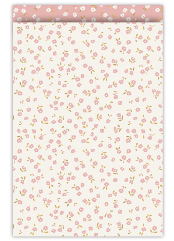 Witte bloem, 17x25, 5 stuks