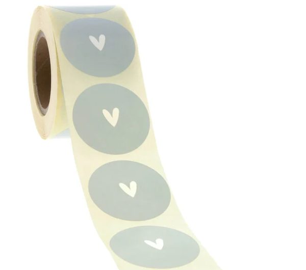 Sluitsticker 'hartje blauw', per 4.