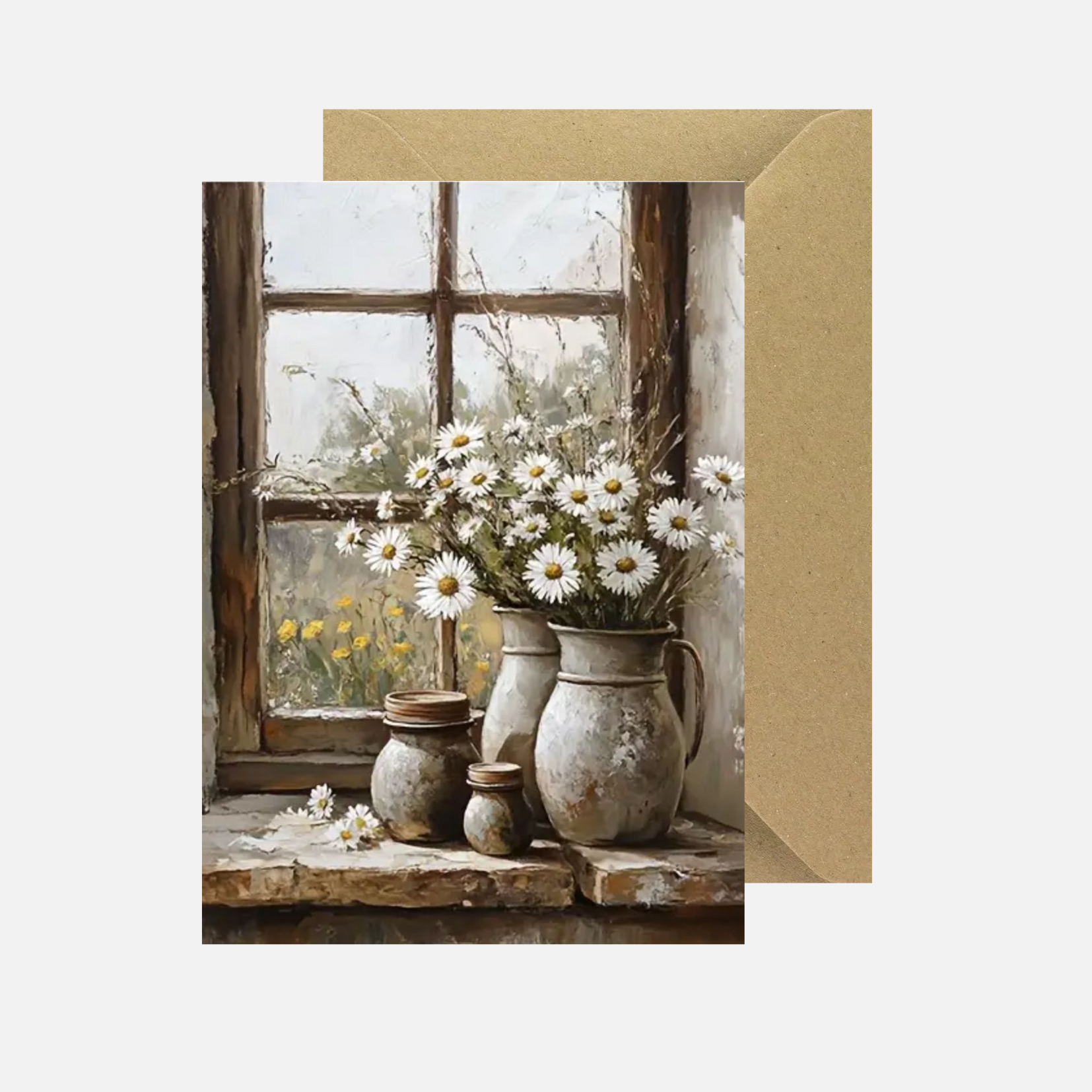 Blanco 'venster bloemen'