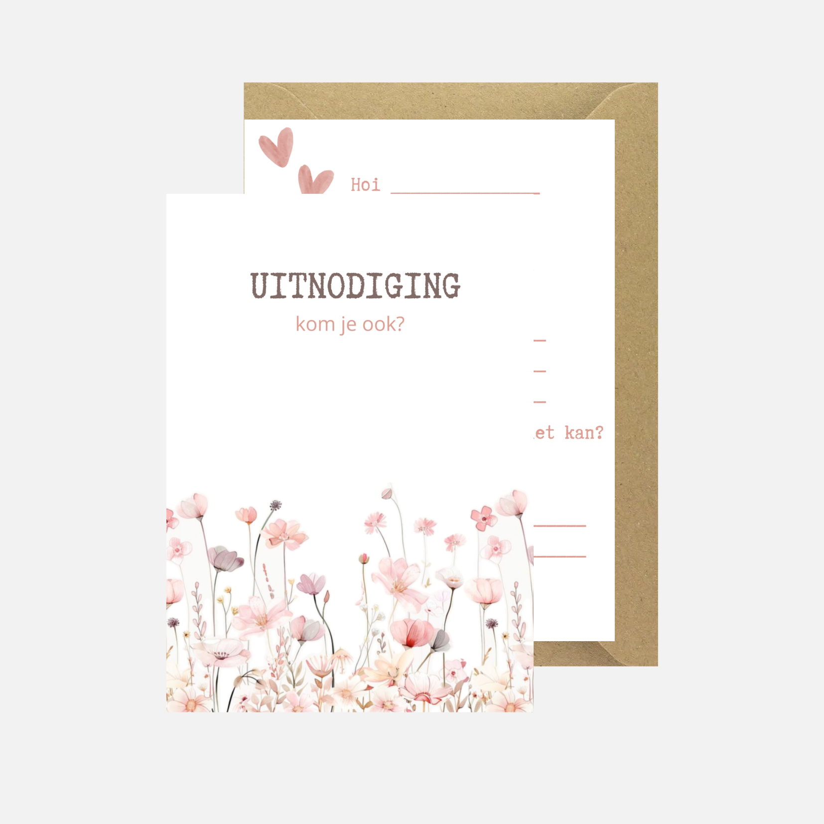 Uitnodiging 'bloemetjes'