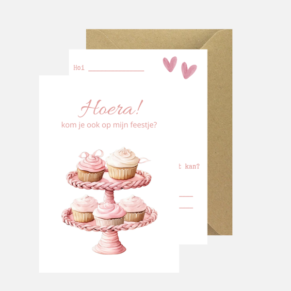 Uitnodiging 'cupcake'