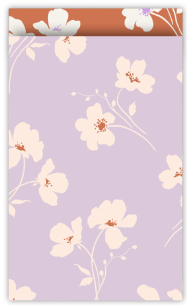 Lila bloem, 12x19, 5 stuks