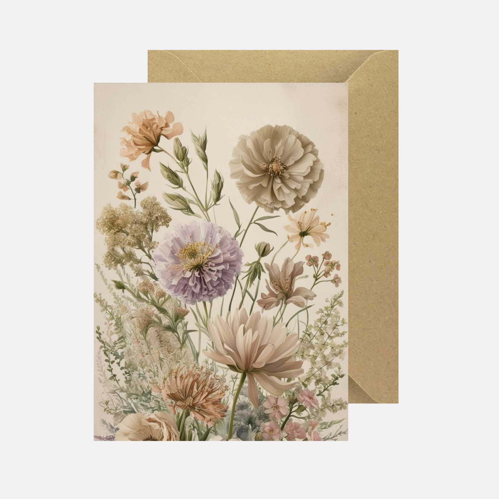 Blanco 'beige bloemen'