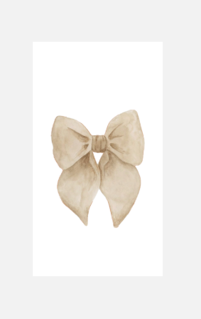 Mini-kaart 'beige strik'